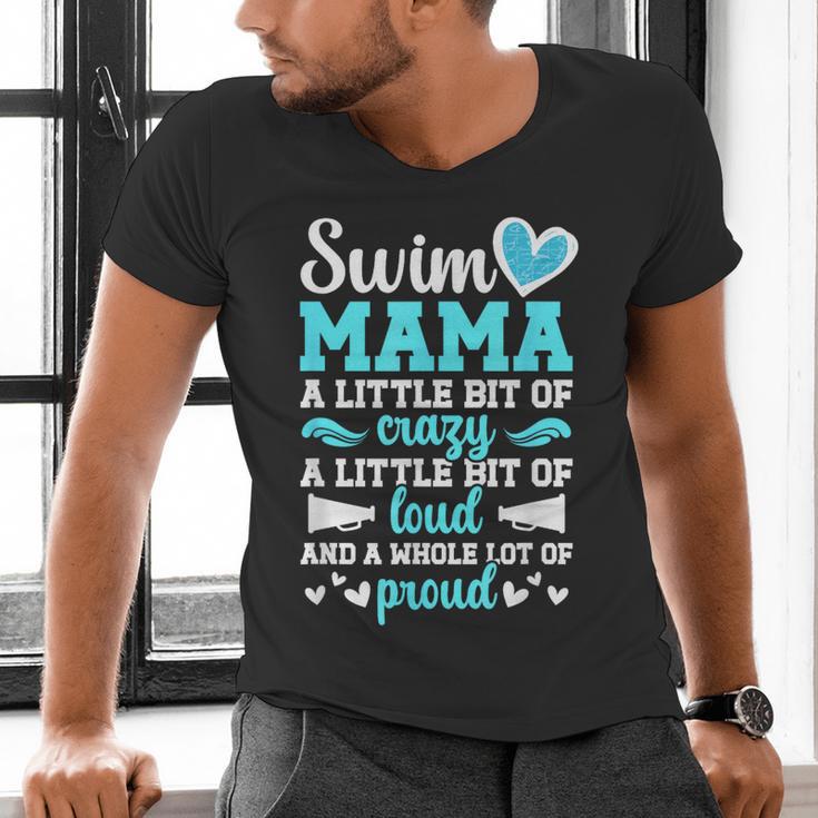 Swim Mama Proud Swimming Mom Of A Swimmer Mother Swim Mom Men's V-Neck T-Shirt Swim Mama Proud Swimming Mom Of A Swimmer Mother Swim Mom Men's V-Neck T-Shirt