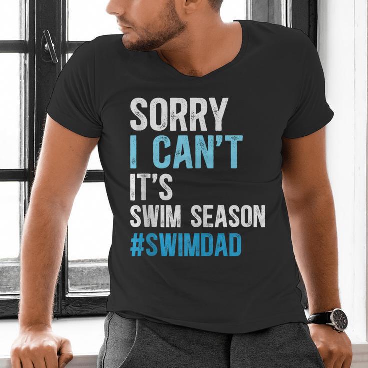 Swim Season Swim Dad Of A Swimmer Father Swimming Dad Men's V-Neck T-Shirt Swim Season Swim Dad Of A Swimmer Father Swimming Dad Men's V-Neck T-Shirt