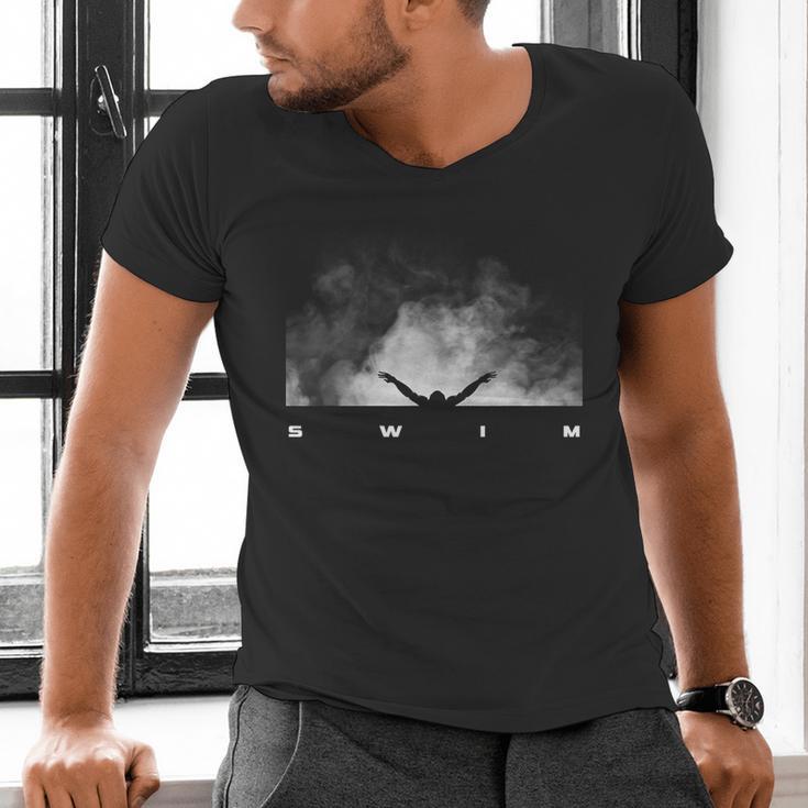 Swim Swimmer Swimming Men's V-Neck T-Shirt Swim Swimmer Swimming Men's V-Neck T-Shirt