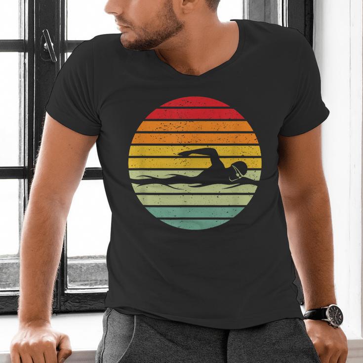 Swimming & Water Sport Vintage For Swimmers & Swim Coaches Men's V-Neck T-Shirt