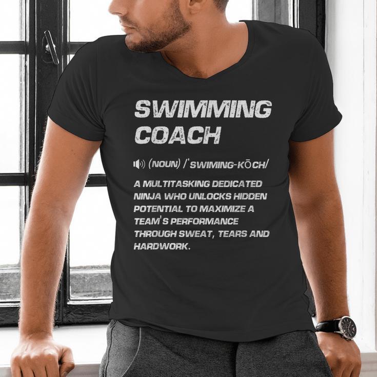 Swimming Coach Definition Swimming Instructor Men's V-Neck T-Shirt