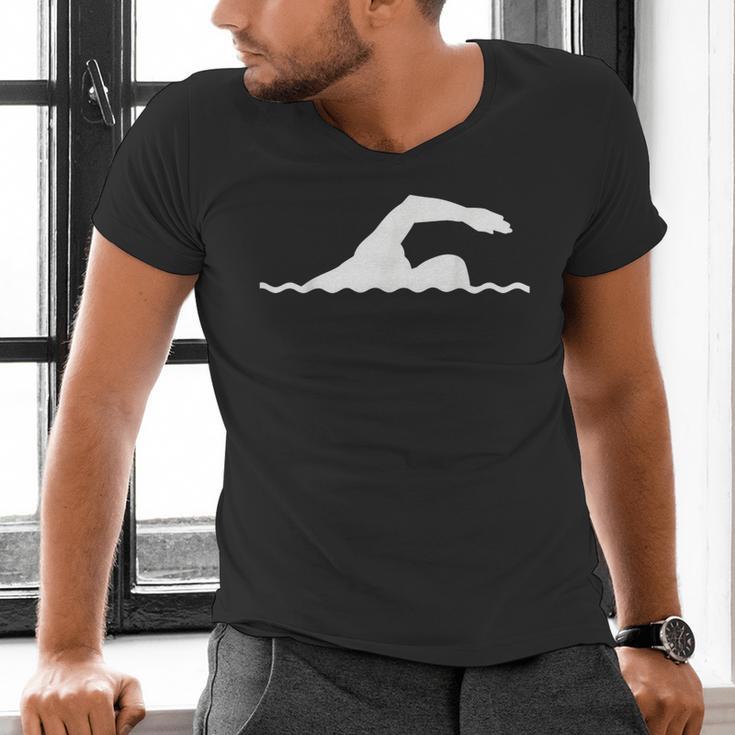 Swimming Float Men's V-Neck T-Shirt Swimming Float Men's V-Neck T-Shirt