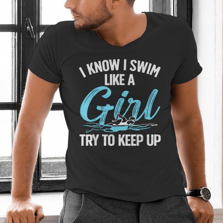 Swimming For Men Women Kids Swimmer Swim Lovers Men's V-Neck T-Shirt Swimming For Men Women Kids Swimmer Swim Lovers Men's V-Neck T-Shirt