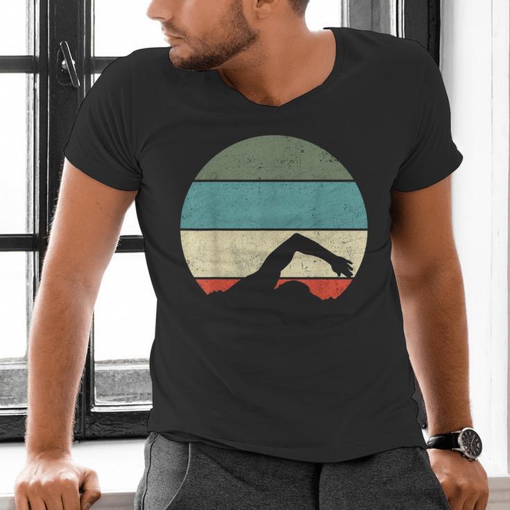 Swimming Men's V-Neck T-Shirt