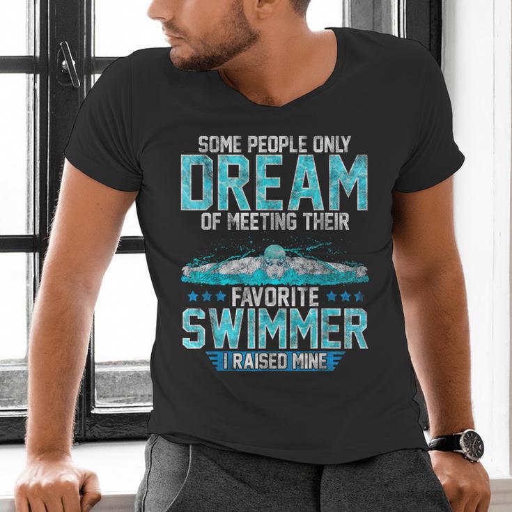 Swimming Parent Swimmer Mom Dad My Favorite Swim Meet Men's V-Neck T-Shirt