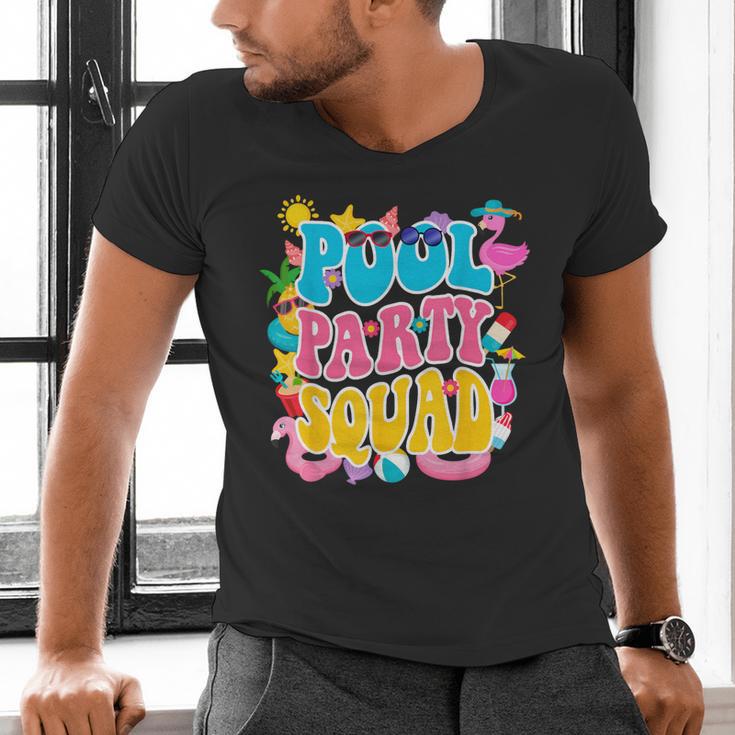 Swimming Pool Party Squad Beach Pool Party Matching Beach Men's V-Neck T-Shirt Swimming Pool Party Squad Beach Pool Party Matching Beach Men's V-Neck T-Shirt
