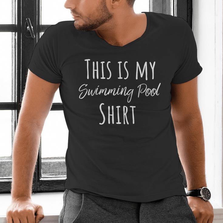 This Is My Swimming Pool Summer Swim Tee T-Shirt Men's V-Neck T-Shirt This Is My Swimming Pool Summer Swim Tee T-Shirt Men's V-Neck T-Shirt
