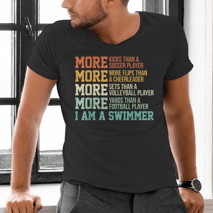 Swimming Saying Swim Swimmer Men's V-Neck T-Shirt