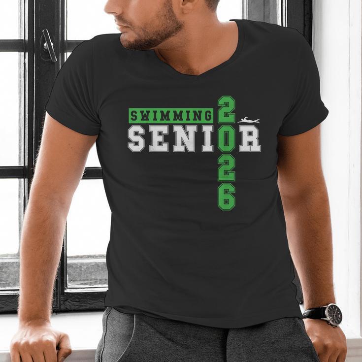 Swimming Senior Night Swim Senior 2026 Graduation 33 Men's V-Neck T-Shirt