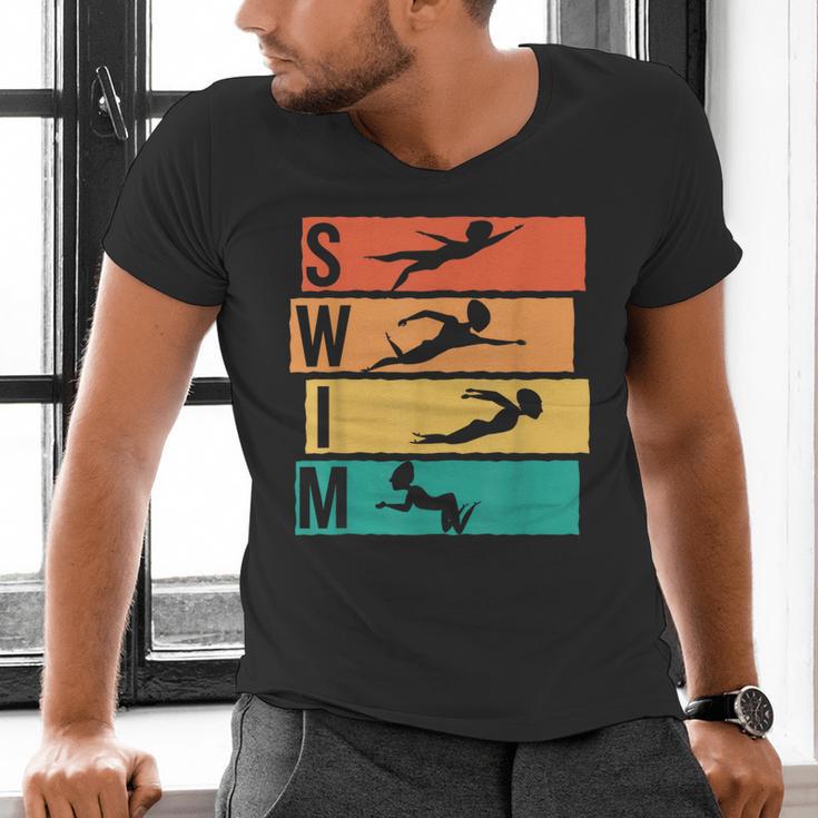 Swimming Swim Men's V-Neck T-Shirt Swimming Swim Men's V-Neck T-Shirt