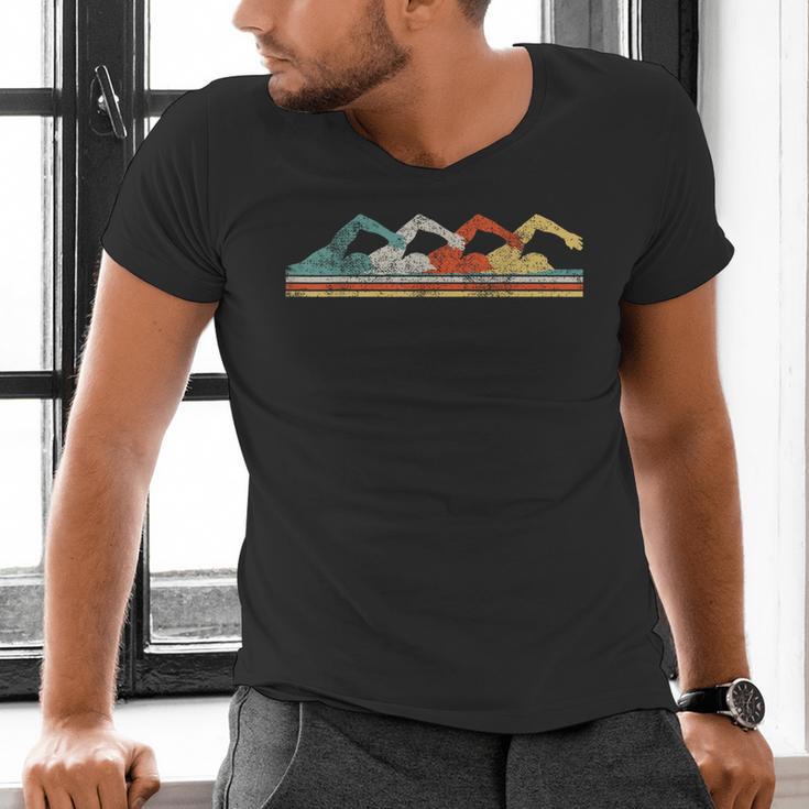 Swimming Swimmer Men's V-Neck T-Shirt