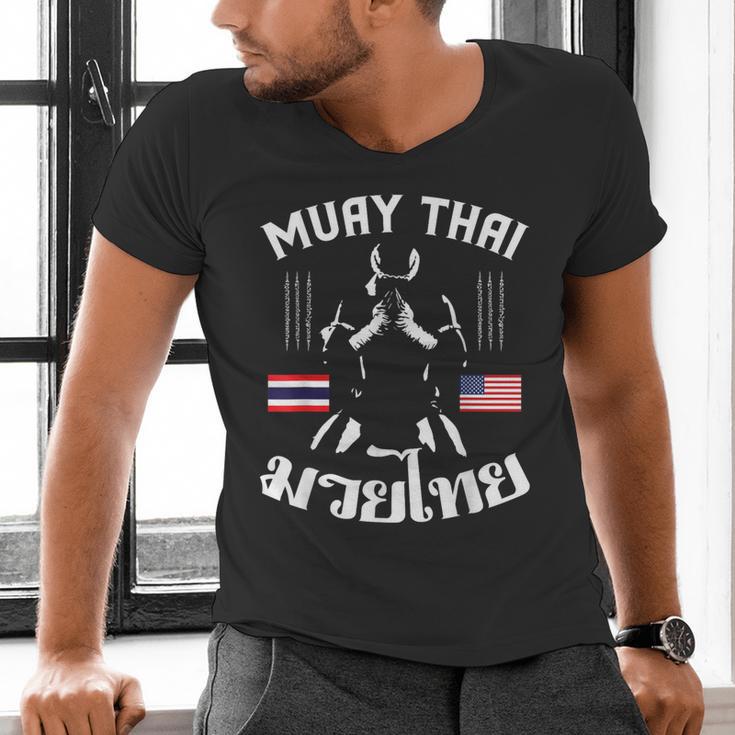 Thailand American Flag Muay Thai Thai Boxing Women Girls Kids Men T-Shirt Men's V-Neck T-Shirt Thailand American Flag Muay Thai Thai Boxing Women Girls Kids Men T-Shirt Men's V-Neck T-Shirt