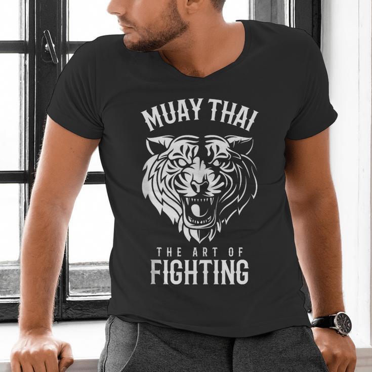 Tiger Muay Thai And Kickboxing Men's V-Neck T-Shirt Tiger Muay Thai And Kickboxing Men's V-Neck T-Shirt