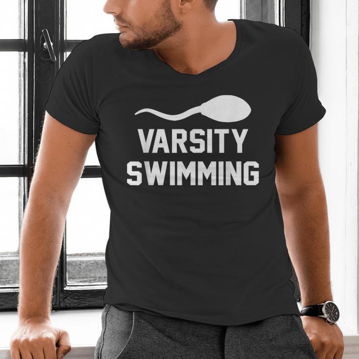 Varsity Swimming For Men Women Men's V-Neck T-Shirt