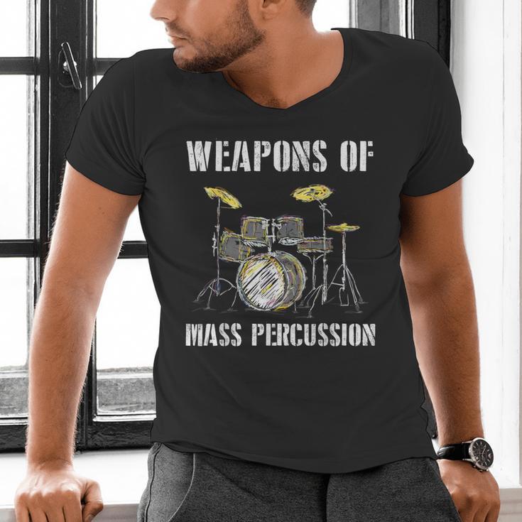 Weapons Of Mass Percussion Band Best Drummer Drum Kit Men's V-Neck T-Shirt Weapons Of Mass Percussion Band Best Drummer Drum Kit Men's V-Neck T-Shirt