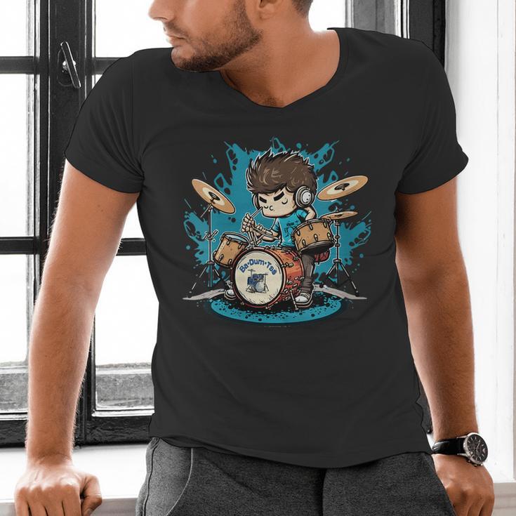 Women's Drum Set Drumming Drummers Drum Kits Music Men's V-Neck T-Shirt Women's Drum Set Drumming Drummers Drum Kits Music Men's V-Neck T-Shirt