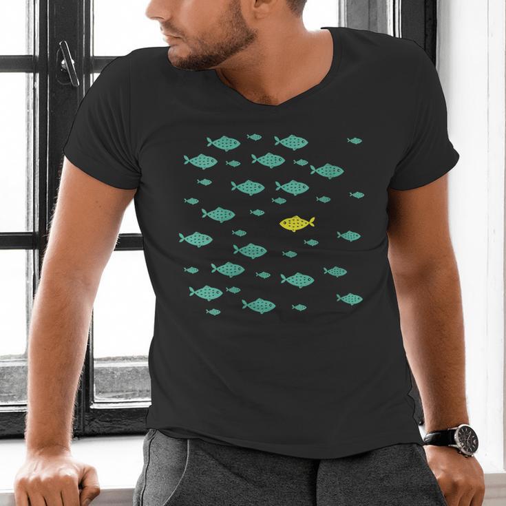 Women's Swimming Against The Current Motivational Inspiration Men's V-Neck T-Shirt