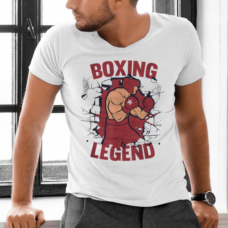 Boxing Legend Professional Boxer Muay Thai Boxing Men's V-Neck T-Shirt Boxing Legend Professional Boxer Muay Thai Boxing Men's V-Neck T-Shirt
