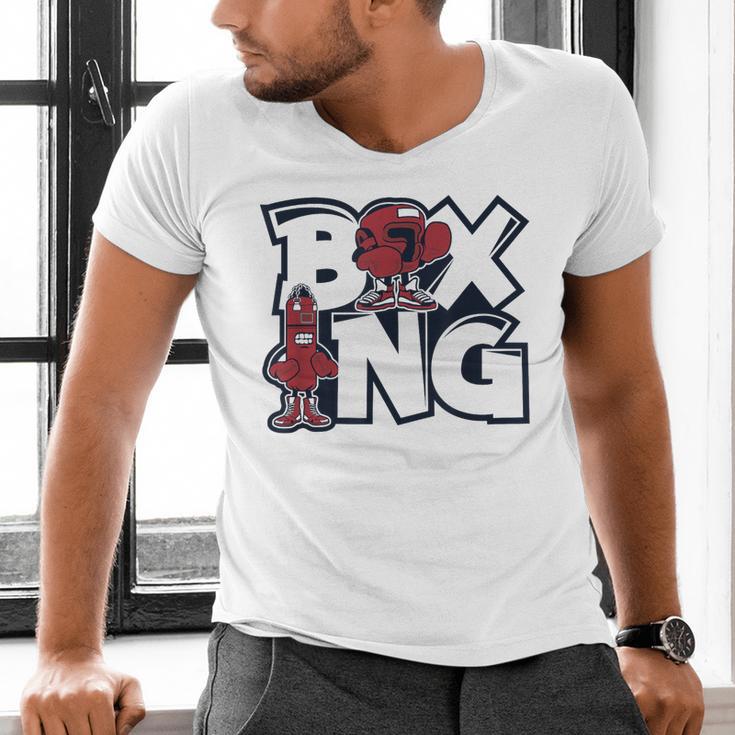Boxing Professional Boxer Muay Thai Kickboxer Fan Boxing Men's V-Neck T-Shirt