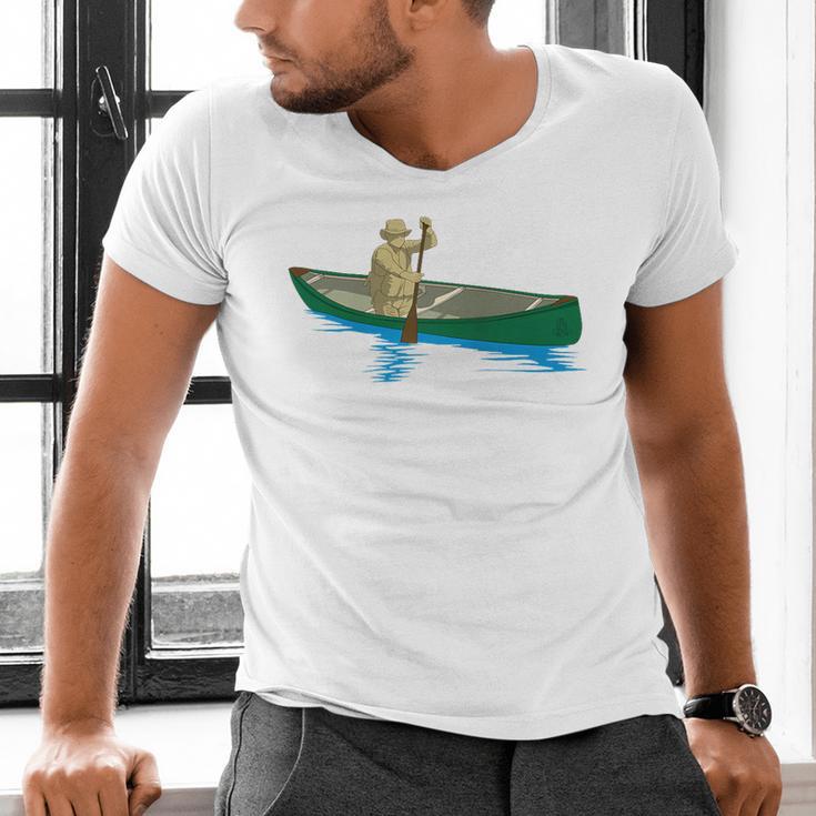 Canadian Canoe Yoke Canoeing Raglan Baseball Tee Men's V-Neck T-Shirt Canadian Canoe Yoke Canoeing Raglan Baseball Tee Men's V-Neck T-Shirt