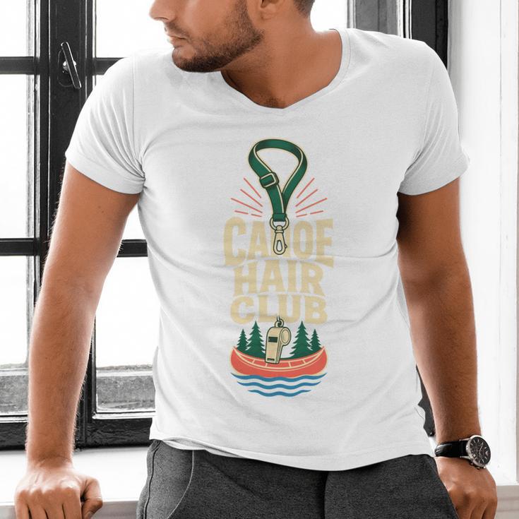 Canoe Hair Club Paddling Retro Men's V-Neck T-Shirt