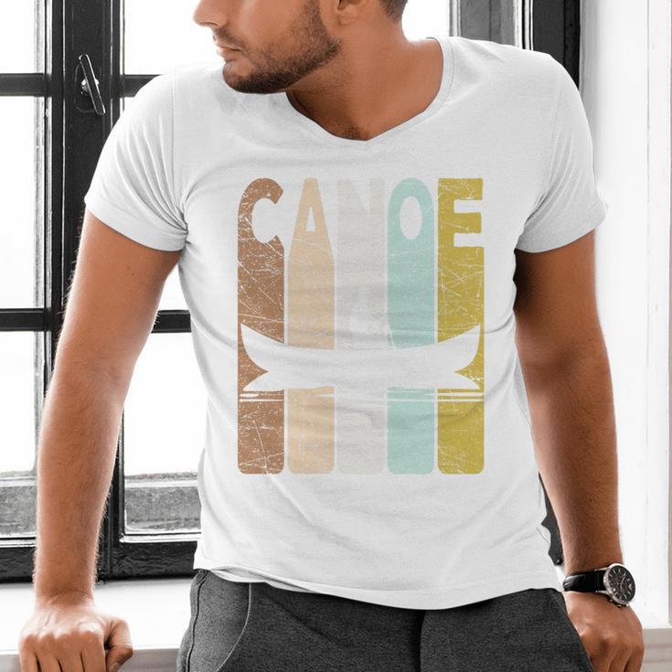 Canoe Vintage Canoeing Retro Canoe Paddling Premium Tri-Blend Men's V-Neck T-Shirt