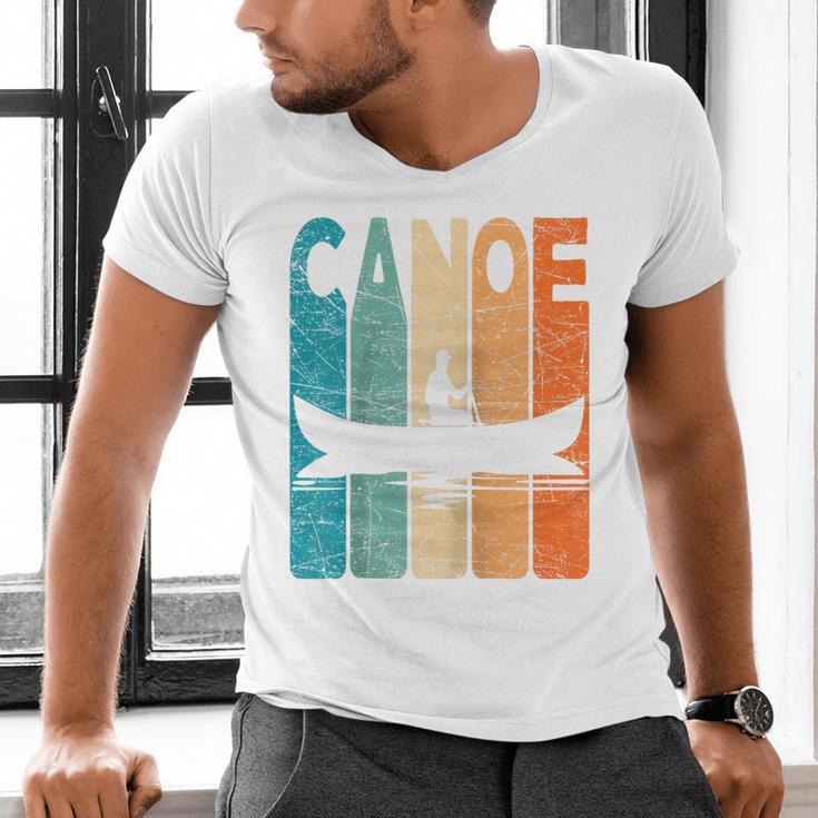Canoe Vintage Canoeing Retro Canoe Paddling Raglan Baseball Tee Men's V-Neck T-Shirt Canoe Vintage Canoeing Retro Canoe Paddling Raglan Baseball Tee Men's V-Neck T-Shirt