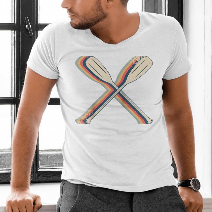 Canoeing Canoe Paddle Paddling Retro Line Art Raglan Baseball Tee Men's V-Neck T-Shirt Canoeing Canoe Paddle Paddling Retro Line Art Raglan Baseball Tee Men's V-Neck T-Shirt