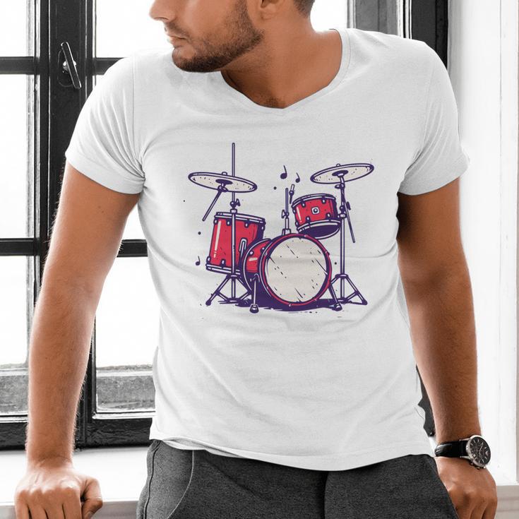 Drum Kit Electronic Drums Sweatshirt Men's V-Neck T-Shirt Drum Kit Electronic Drums Sweatshirt Men's V-Neck T-Shirt