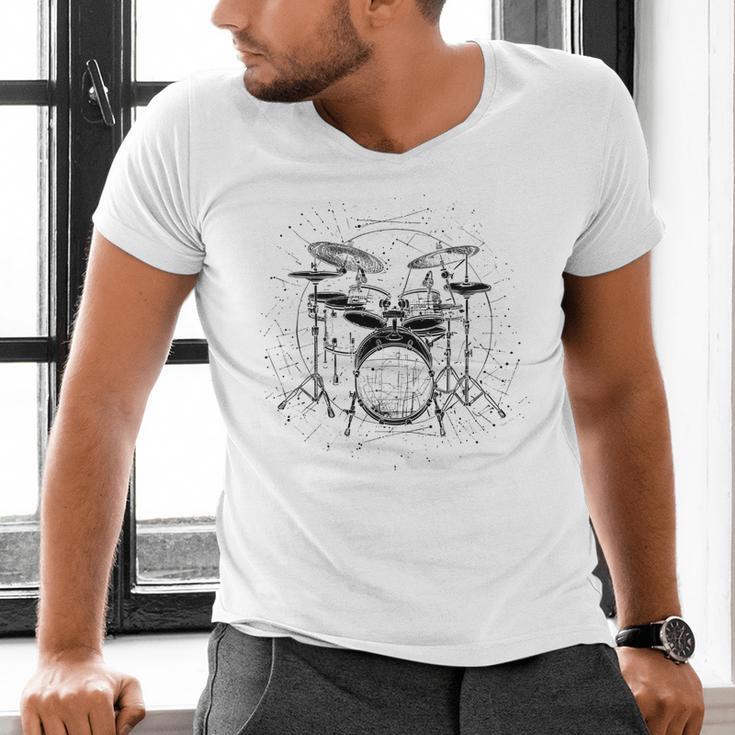 Drum Kit Men's V-Neck T-Shirt Drum Kit Men's V-Neck T-Shirt