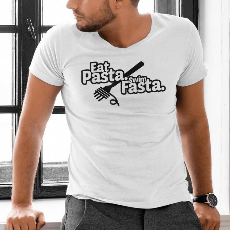 Eat Pasta Swim Fasta Swimmer Tshirt Swimming Men's V-Neck T-Shirt