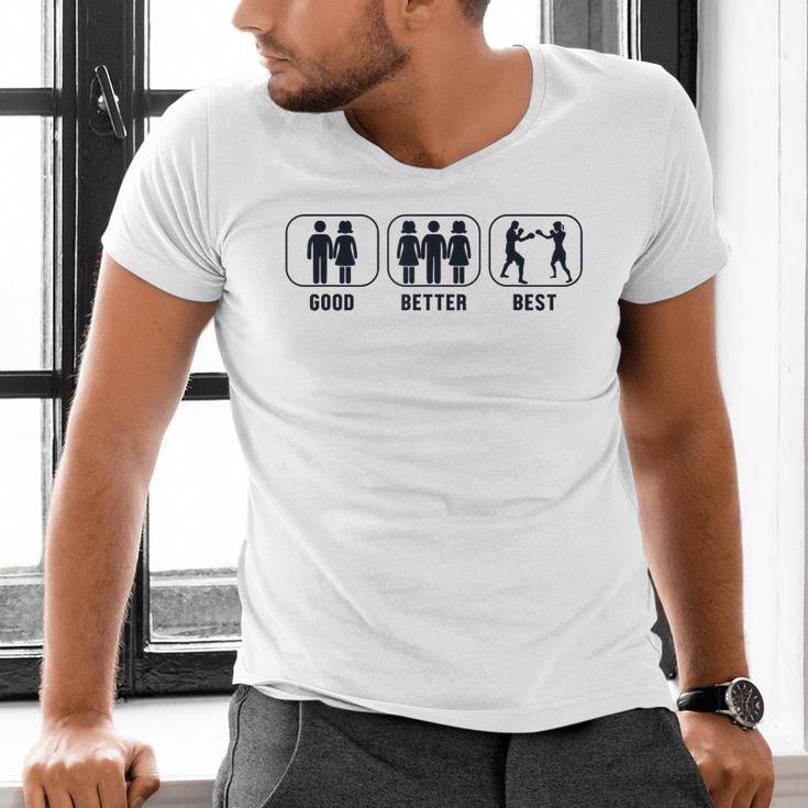 Good Better Best Boxer Kickboxer Fan Muay Thai Boxing Men's V-Neck T-Shirt