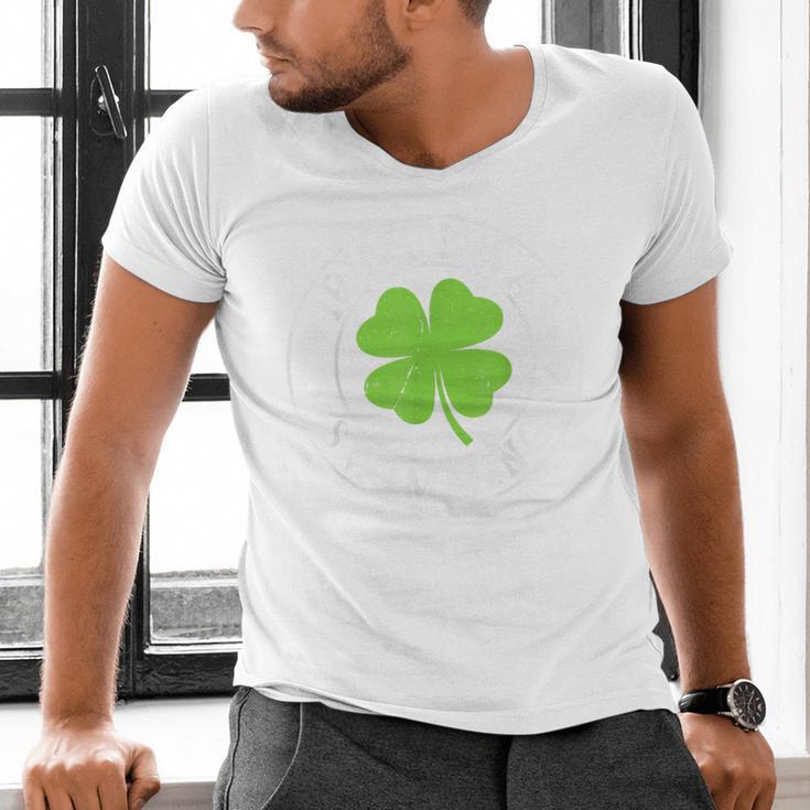 Irish I Was Swimming Shamrock St Patrick's Day Swimmer Men's V-Neck T-Shirt Irish I Was Swimming Shamrock St Patrick's Day Swimmer Men's V-Neck T-Shirt