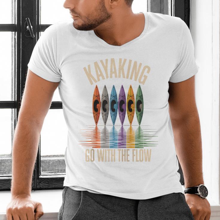 Kayak And Canoe Lake Fun Raglan Baseball Tee Men's V-Neck T-Shirt Kayak And Canoe Lake Fun Raglan Baseball Tee Men's V-Neck T-Shirt