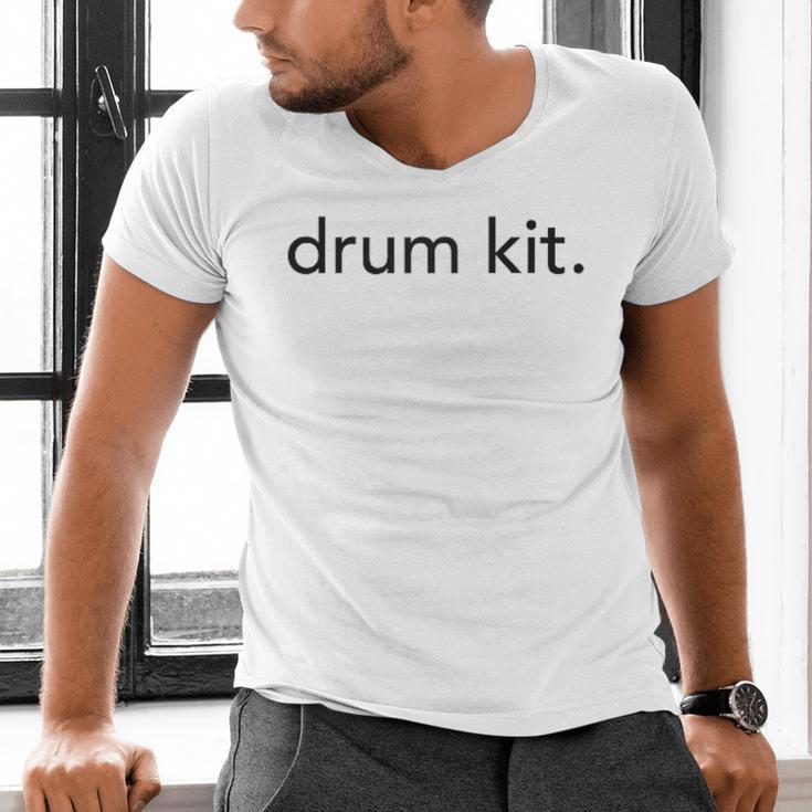 Minimalistic Drum Kit Minimal Raglan Baseball Tee Men's V-Neck T-Shirt