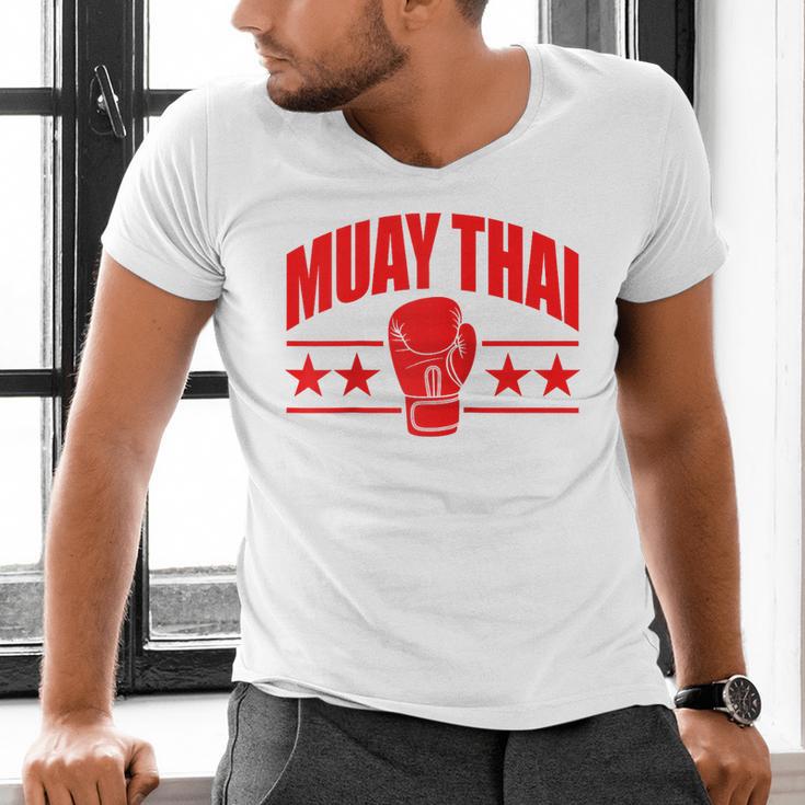 Muay Thai For Men Women Kids Mixed Martial Arts Raglan Baseball Tee Men's V-Neck T-Shirt