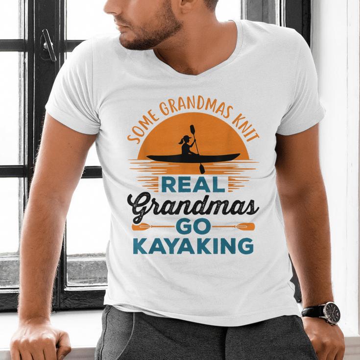 Real Grandmas Go Kayaking Yak Kayak Women Canoe Kayaker Men's V-Neck T-Shirt Real Grandmas Go Kayaking Yak Kayak Women Canoe Kayaker Men's V-Neck T-Shirt