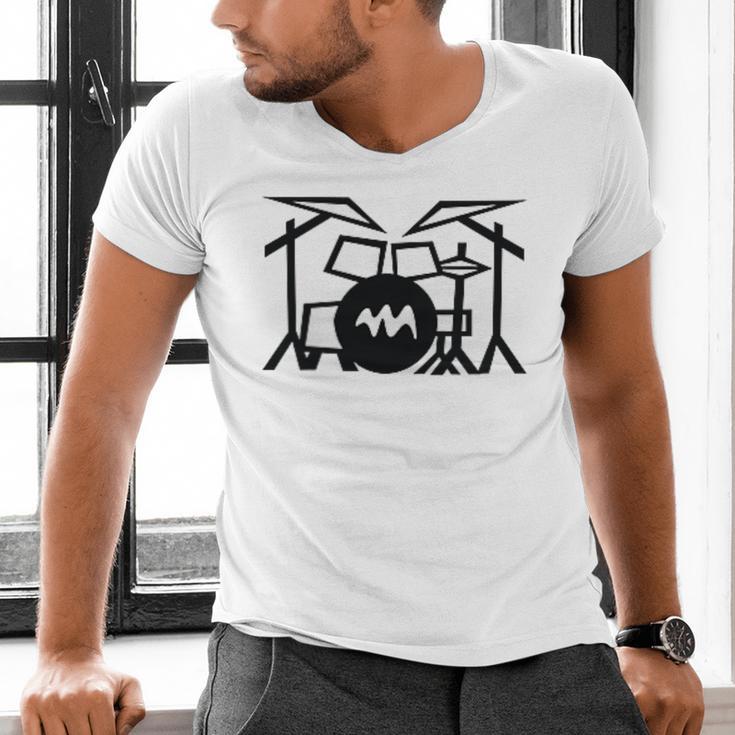 Retro Drum Kit Raglan Baseball Tee Men's V-Neck T-Shirt Retro Drum Kit Raglan Baseball Tee Men's V-Neck T-Shirt