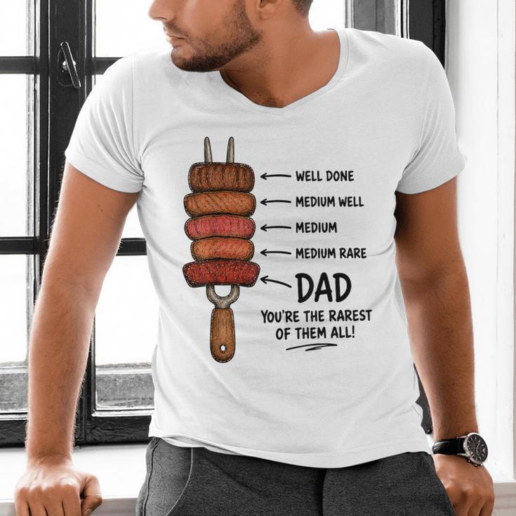 Steak BBQ Dad You'Re The Rarest Of Them All Fathers Day Men's V-Neck T-Shirt