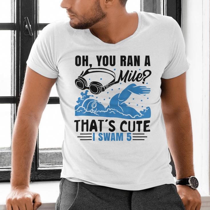 Swimmer Swimming Men's V-Neck T-Shirt