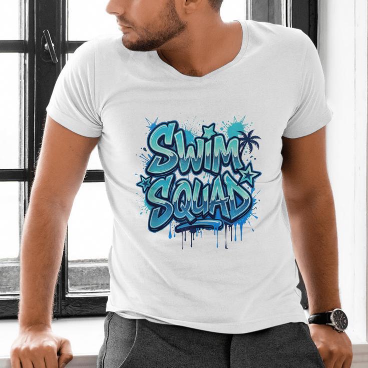 Swimming Matching Tee Men's V-Neck T-Shirt