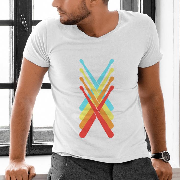 Vintage Drum Kit Percussion Drummer Men's V-Neck T-Shirt Vintage Drum Kit Percussion Drummer Men's V-Neck T-Shirt
