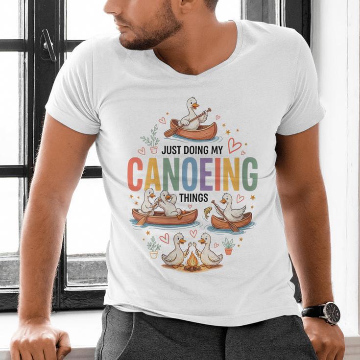 Women's Canoeing Canoe Paddle Water Flatwater Recreational Men's V-Neck T-Shirt