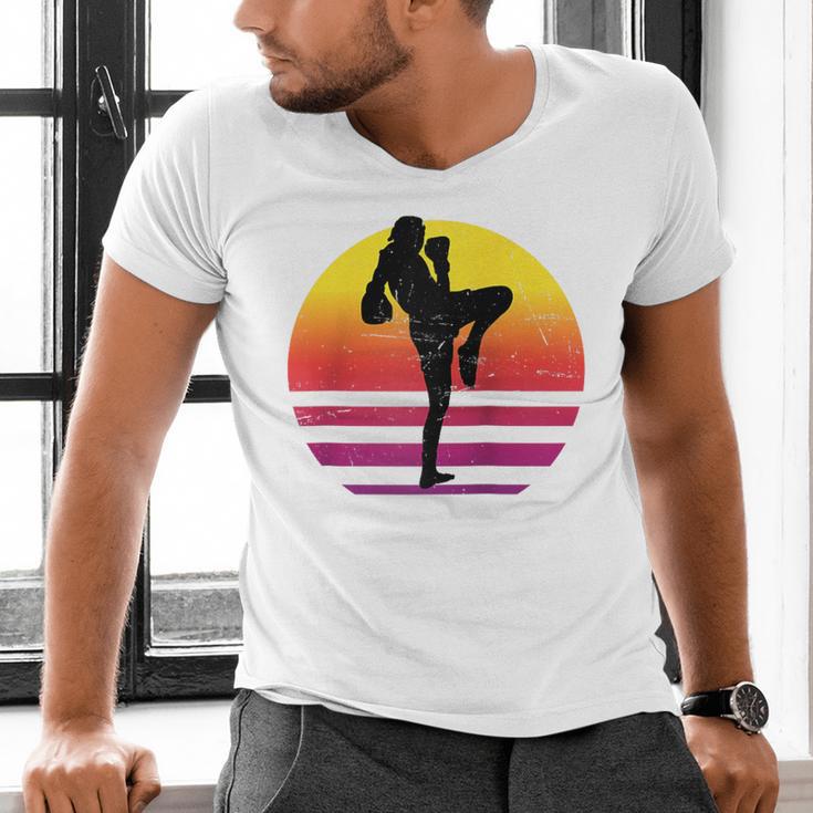 Women's Thai Boxer Thai Boxing Muay Thai Raglan Baseball Tee Men's V-Neck T-Shirt Women's Thai Boxer Thai Boxing Muay Thai Raglan Baseball Tee Men's V-Neck T-Shirt