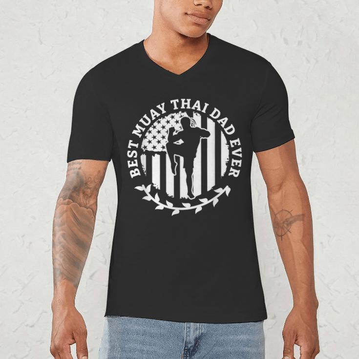 Best Muay Thai Dad Ever Martial Arts Fighter Men's V-Neck T-Shirt