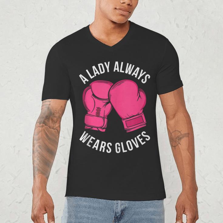 Boxing Gloves Muay Thai Women Girls Muay Thai Men's V-Neck T-Shirt
