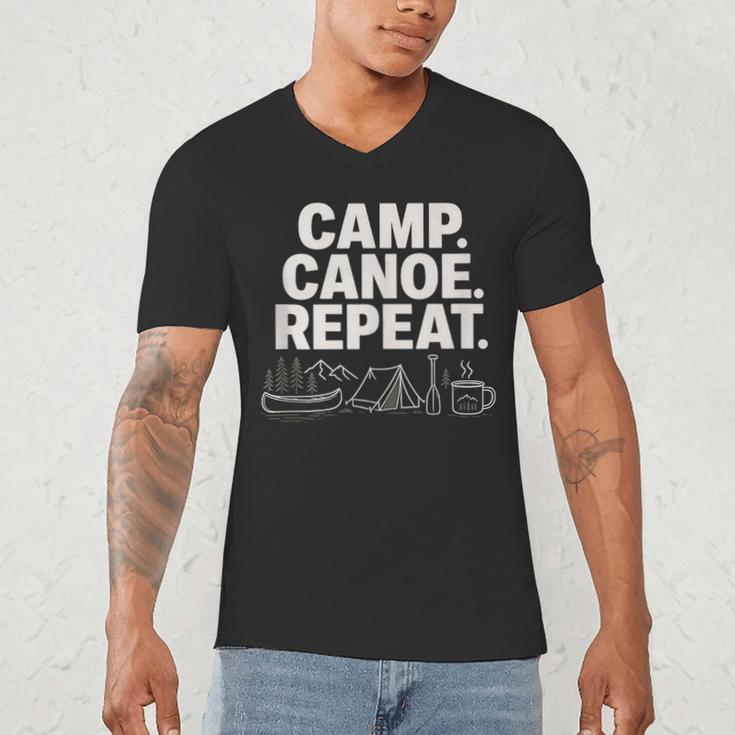 Camp Canoe Repeat Outdoor Adventure Men's V-Neck T-Shirt