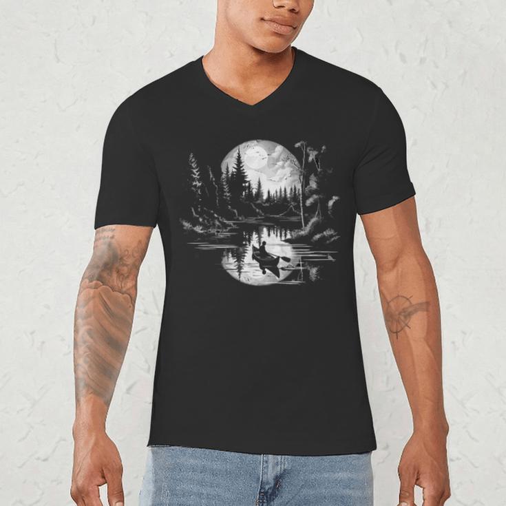 Canoe Canadian Canoeists Nature Canoe Men's V-Neck T-Shirt
