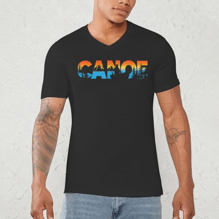 Canoe Canoeing Retro Canoe Men's V-Neck T-Shirt