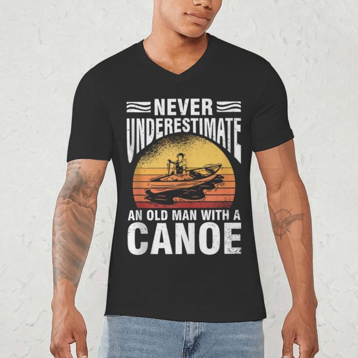 Canoe Old Man Sleeveless Men's V-Neck T-Shirt Canoe Old Man Sleeveless Men's V-Neck T-Shirt